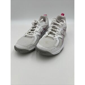 Asics Gel-Acclaim Womens 10 White Pink Silver Training Shoes‎ Sneakers S579N